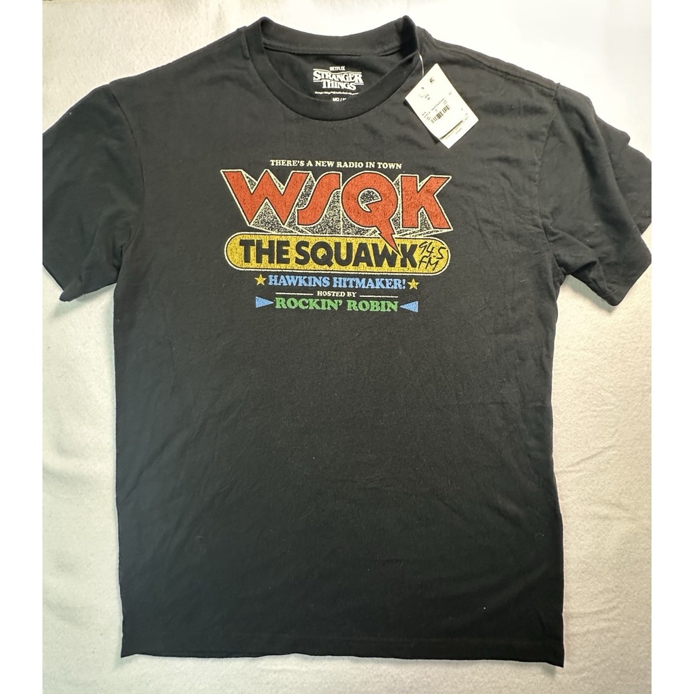 The Stranger Things Netflix Black Tee shirt Medium WSQK